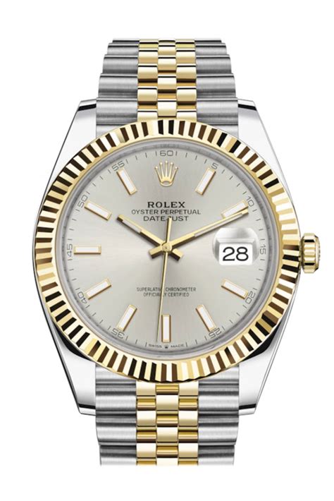 rolex datejust gold silber herren|Rolex Datejust 41 silver.